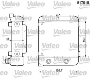 масляный радиатор, двигательное масло VALEO 817615