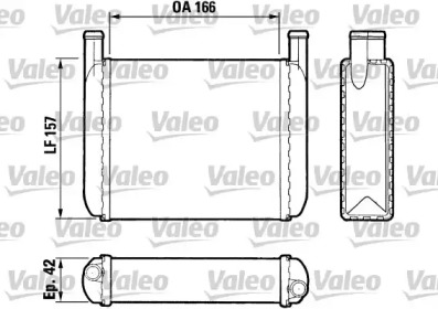 Теплообменник, отопление салона VALEO 883038