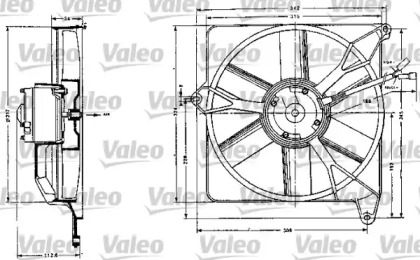 Вентилятор, охлаждение двигателя VALEO 883554