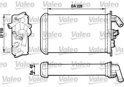 Теплообменник, отопление салона VALEO 883791