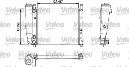 Радиатор, охлаждение двигателя VALEO 883806