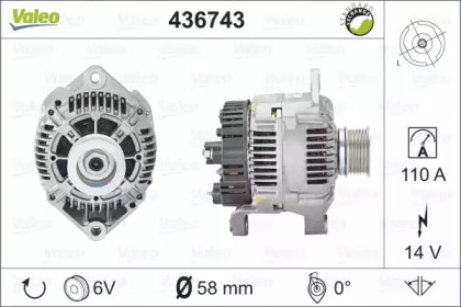 Генератор VALEO 436743