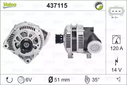 Генератор VALEO 437115