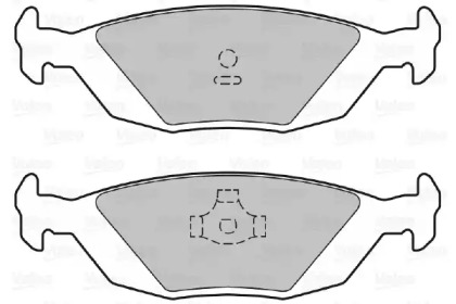 Комплект тормозных колодок, дисковый тормоз VALEO 601016