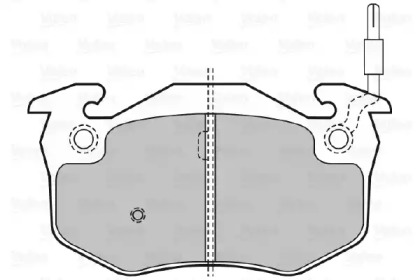 Комплект тормозных колодок VALEO 598080