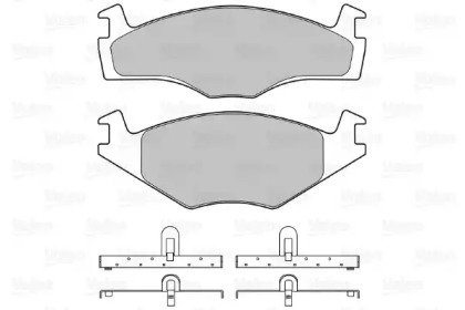 Комплект тормозных колодок VALEO 598124