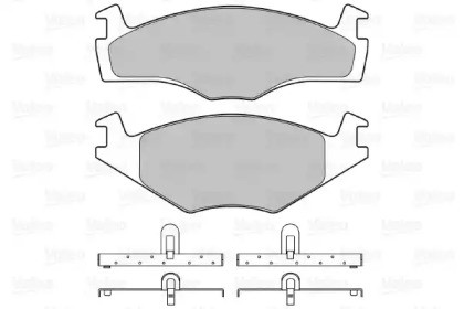 Комплект тормозных колодок VALEO 598258