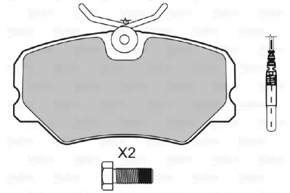 Комплект тормозных колодок VALEO 598179
