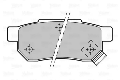 Комплект тормозных колодок VALEO 598053