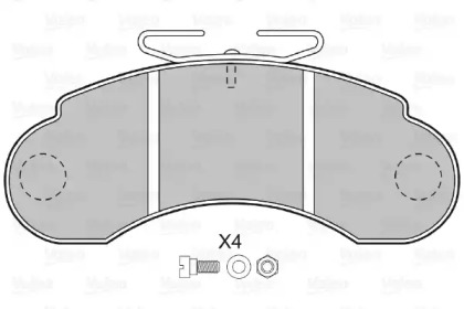 Комплект тормозных колодок VALEO 598000