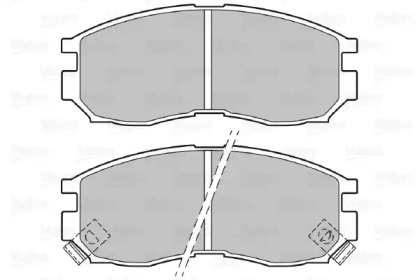 Комплект тормозных колодок VALEO 598625