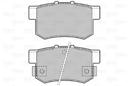 Комплект тормозных колодок VALEO 598682