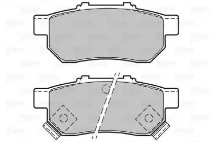 Комплект тормозных колодок VALEO 598437