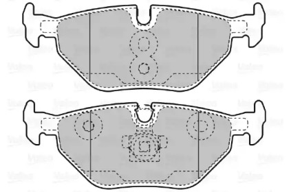 Комплект тормозных колодок VALEO 598753