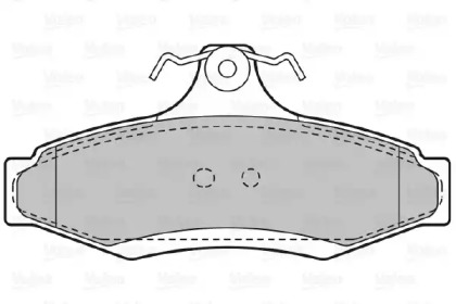 Комплект тормозных колодок VALEO 598902