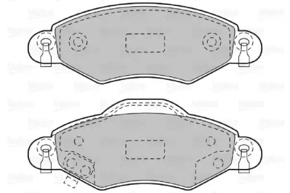 Комплект тормозных колодок VALEO 598736