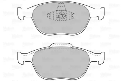 Комплект тормозных колодок VALEO 598639