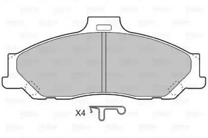 Комплект тормозных колодок VALEO 598784