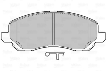 Комплект тормозных колодок VALEO 598886