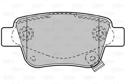 Комплект тормозных колодок VALEO 598812
