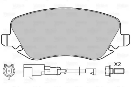 Комплект тормозных колодок VALEO 601001