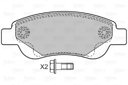 Комплект тормозных колодок VALEO 598718