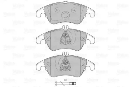 Комплект тормозных колодок VALEO 601388