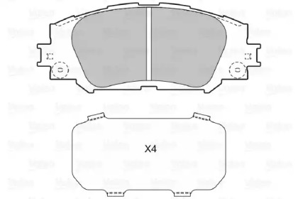 Комплект тормозных колодок VALEO 598943