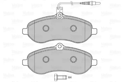 Комплект тормозных колодок VALEO 598899
