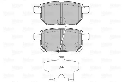 Комплект тормозных колодок VALEO 601132
