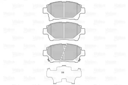 Комплект тормозных колодок VALEO 601060