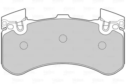 Комплект тормозных колодок, дисковый тормоз VALEO 601566