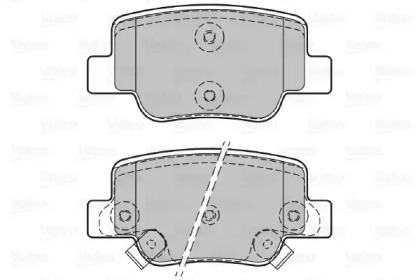 Комплект тормозных колодок VALEO 601064