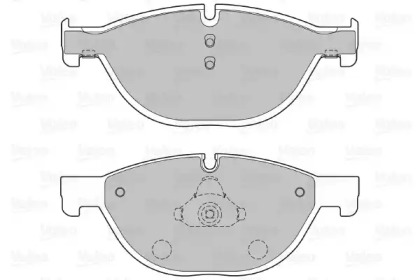 Комплект тормозных колодок VALEO 601136
