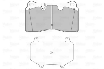 Комплект тормозных колодок VALEO 601278