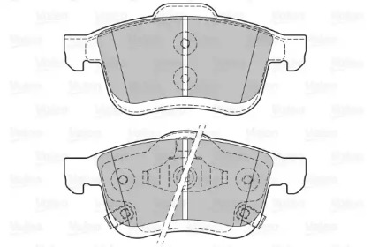Комплект тормозных колодок VALEO 601414