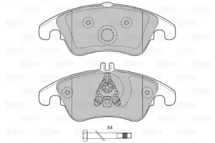 Комплект тормозных колодок VALEO 601416