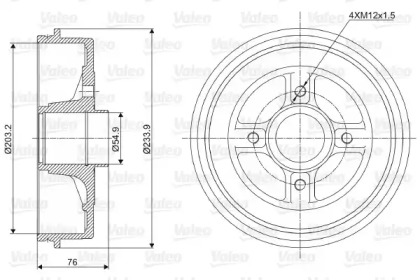 Тормозный барабан VALEO 237003