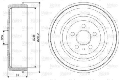 Тормозный барабан VALEO 237005