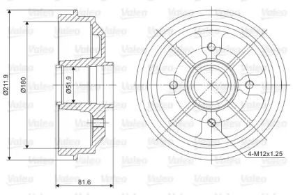 Тормозный барабан VALEO 237007