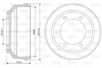 Тормозный барабан VALEO 237015