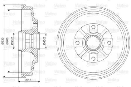 Тормозный барабан VALEO 237020