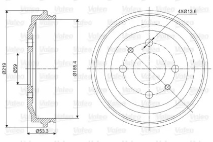 Тормозный барабан VALEO 237024