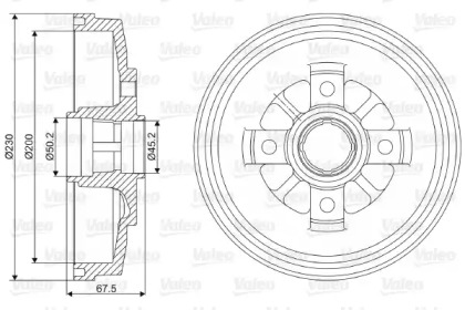 Тормозный барабан VALEO 237025