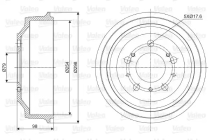 Тормозный барабан VALEO 237028