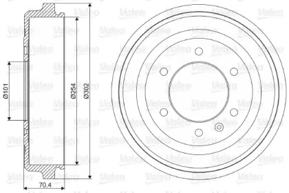 Тормозный барабан VALEO 237029