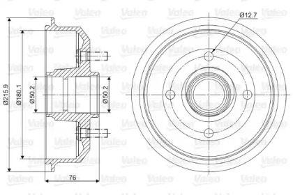 Тормозный барабан VALEO 237032