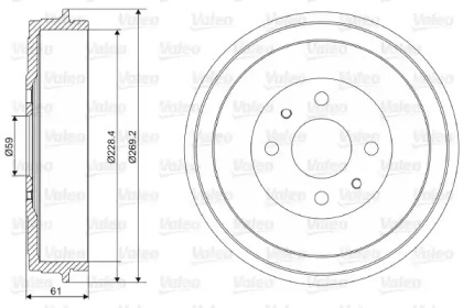 Тормозный барабан VALEO 237037