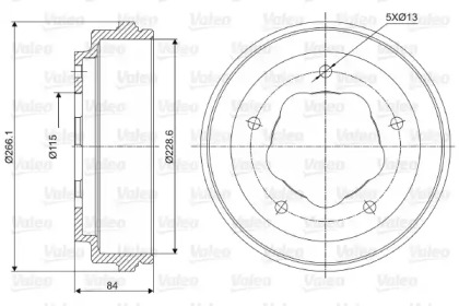 Тормозный барабан VALEO 237038