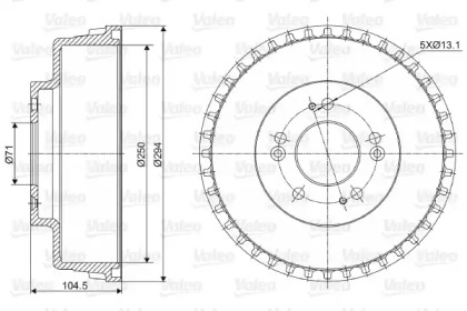 Тормозный барабан VALEO 237039